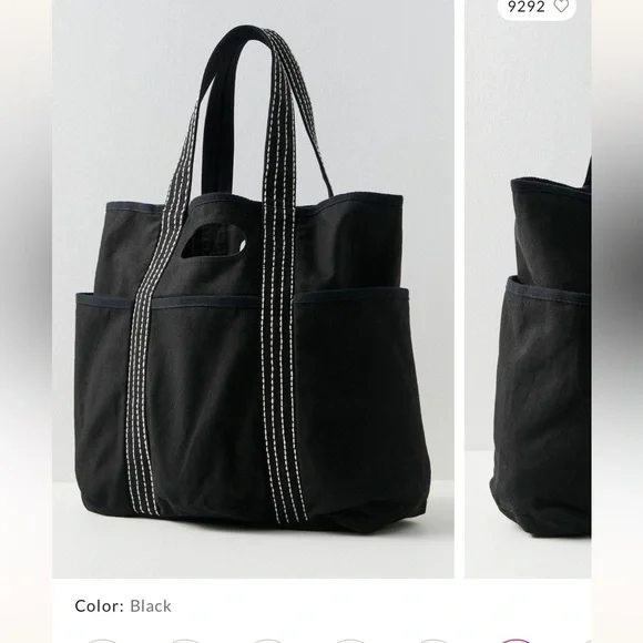 Freepeople Caravan Tote Black and White - Picture 9 of 12